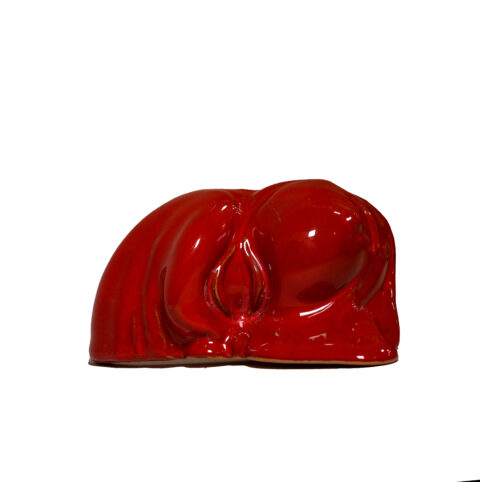 Mezza maschera di Pulcinella Rossa